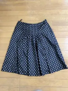 アマカ紺茶ドット フレアスカートのサムネイル