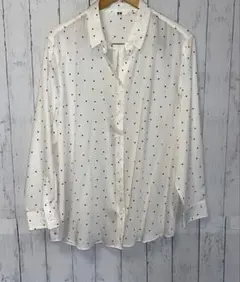 UNIQLO ドット柄 シャツ 3XL 大きいサイズ サラサラ素材