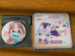 名探偵プリキュア　極楽湯　缶バッジ　コースター　みくる　ポチタン　マシュタン