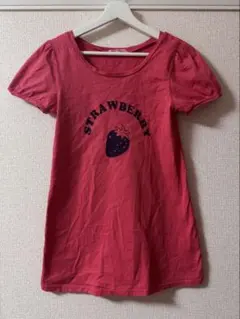 いちご Tシャツ チュニック パフスリーブ 平成レトロ y2k 森ガールのサムネイル