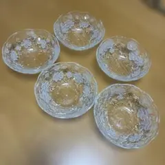 ガラス製 皿 5枚セット 幾何学模様 - メルカリ