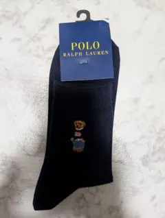 ワンポイント刺繍 星条旗ベア クルー丈ソックス ポロラルフローレン
