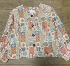 MISSEL 古着 柄ジャケット ベージュ フリーサイズのサムネイル