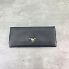 【良品】プラダ 長財布 二つ折り サフィアーノレザー ブランドロゴ