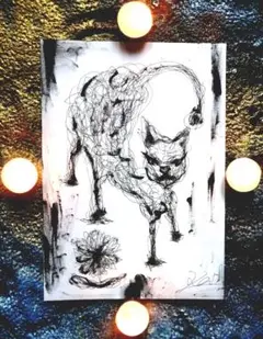 ken1作絵画 一点物A4サイズ「会いたかったよ」