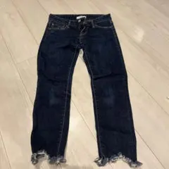 MOUSSY フリンジ裾 スキニーデニム 26