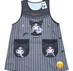 【新品】保育士キャラクター エプロン クロミちゃん (グレー)M〜L