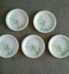 昭和レトロ 香蘭社 ケーキ皿 フルーツ皿 デザート皿 果物皿 取り皿 花柄