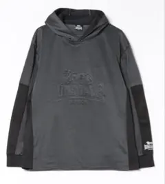 〈美品〉LONSDALE ポリニット配色切り替えエンボスプルパーカー XL