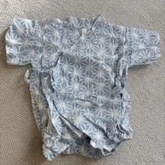 水色 星形模様 甚平 80サイズ