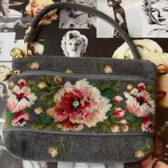 FEILER花柄刺繍ポーチ