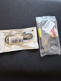 【AVケーブル 3.5mmミニプラグ USB-DC電源ケーブル 2本セット】