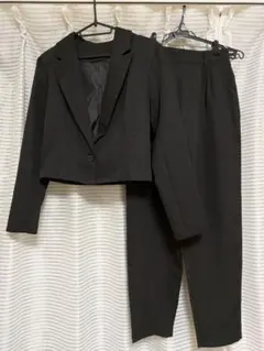 SHEIN ブラック ショート丈ジャケット パンツ セットアップ