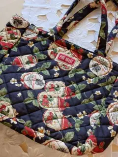 PINK HOUSE❀いちごジャムと花柄キルティングトートバッグ