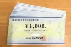 【最新】追加可！ビックカメラコジマ株主優待割引券10枚1万円/期限26年5月