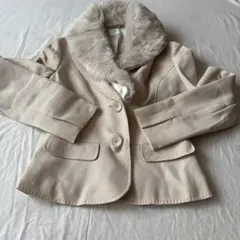 週末セール⭐️any Sis Mサイズ　 ファー付き ベージュテーラードジャケット