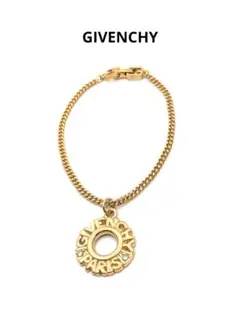 GIVENCHY ジバンシー 喜平チェーン ロゴチャームヴィンテージブレスレット