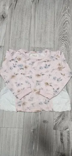 キムラタン、Biquette Club 花柄ピンク長袖カットソー 130サイズ