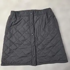 キルティングスカート　防寒　黒