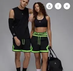 NIKE JORDAN バスパン サイズ 2XLカラー ブラック×ネオンイエローのサムネイル
