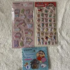 クレヨンしんちゃん ふわふわシール　おはじきシール　ぷっくりステッカー