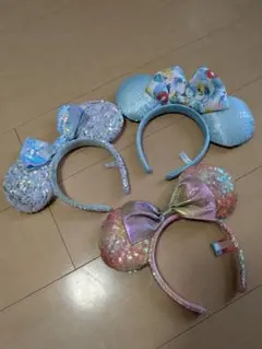 ミニーマウス スパンコールカチューシャ 3個セット