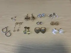イヤリング アクセサリー まとめ売り 11点セット フラワー ハート クリア系