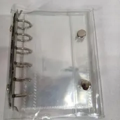 クリアプラスチック 6リングバインダー シール帳 透明