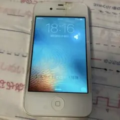 動作確認済み！ iPhone 4s 32GB ホワイト レトロカメラ 画面割れ