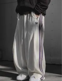 ヒザデル ワイドパンツ