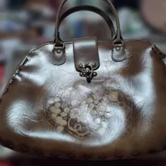レザーハンドバッグ＊レトロ＊アンティーク