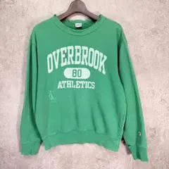 ★00s Champion ボロ 鬼フェード スウェットシャツ M グリーン