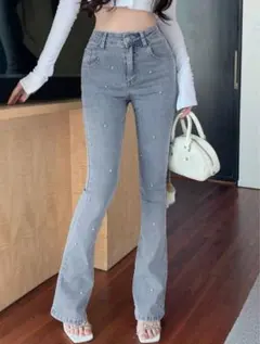 パール　デニム　パンツ　DAZY