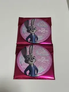 ズートピア2 オーマイカフェ　ビッグホロ缶バッジ　ジュディ