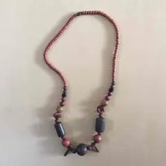 【未使用】天然木ウッドビーズ ネックレス