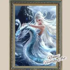 流れを整え運命を導く守護龍 ☆ 青龍と天女 No.13 ☆ 開運ヒーリングアート