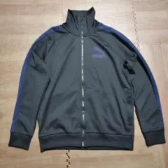 プーマ　ジャージ　古着　T7 ハイネック　ヒップホップ　トラックジャケット　黒
