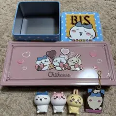 ちいかわチョコパーティ缶　チロルチョコ缶（缶のみ）　キャラパキ　フィギュアセット