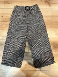 チェック柄ワイドパンツ 120サイズ