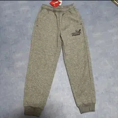 未使用　PUMA キッズ ロングパンツ 130cm グレー　裏起毛