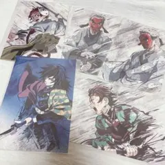 鬼滅の刃 全集中展 幕間画 アイキャッチポストカード 5点セット まとめ売り