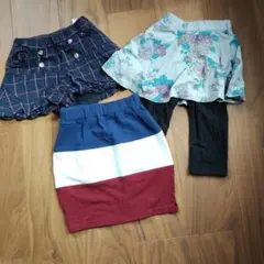 キッズボトムスセット（ショートパンツ・スカート・レギンス）