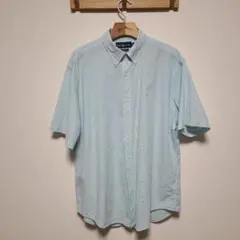 古着 RALPH LAUREN CLASSIC FIT シアサッカー 半袖シャツ