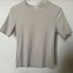 GUリブTシャツMサイズベージュ