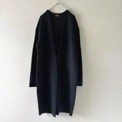 DES PRES デプレ　ウール混　ロングガウン　カーディガン　黒　日本製　S
