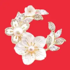 即日発送 新品 上品 ブローチ 桜　パール 母の日 コサージュ 入学式　☆☆