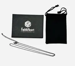 FaithHeart フェイスハート　ブラック ネックレス 約50cm