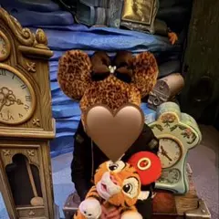 ヒョウ柄　ディズニーファンキャップ