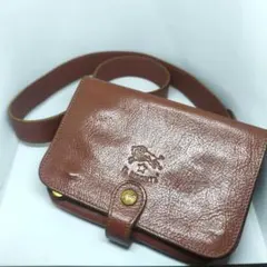 IL BISONTE✨ウエストポーチ ブラウン 型押し