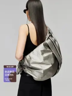 Simple Project プリーツ ショルダーバッグ 黒 Simple Project プリーツ ショルダーバッグ 黒